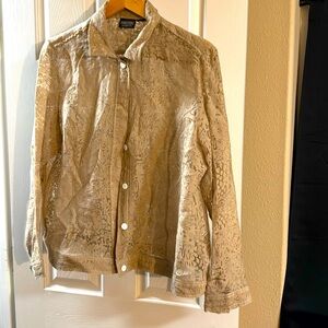 106.  Chico’s Additions Jacket size 3 (XL 16) call out- size tag missing